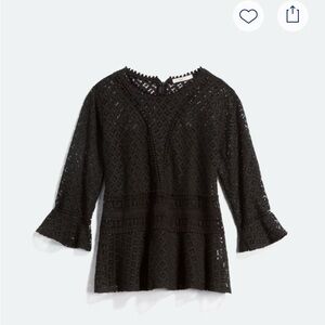 Hazel Elegant Olivia  Black Lace Women's Top size large